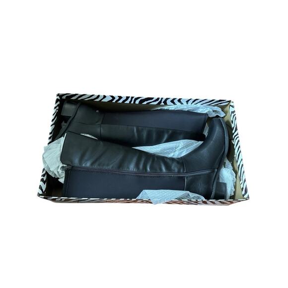 Dana Buchman Women’s Black Knee High Boots Size 9 NIB Comfort Stretch Zip Office - Picture 1 of 9